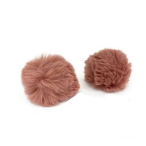 Pompom Pelo Decorativo Rosa Antigo - Nº7 - 2 Un - Artegift - Rizzo