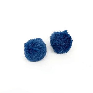 Pompom Pelo Decorativo Azul Escuro - Nº4 - 5 Un - Artegift - Rizzo