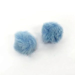 Pompom Pelo Decorativo Azul Claro - Nº4 - 5 Un - Artegift - Rizzo