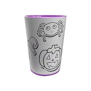 Copo para Colorir Halloween - Color Cup - Roxo - 01 unidade - Rizzo