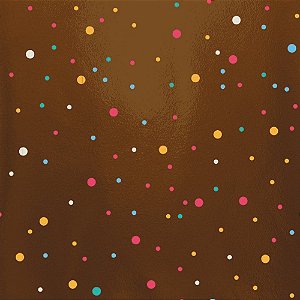 Embalagem Laminada para Bolo 20x22cm - Colors Marrom - 50 Unidades - Cromus - Rizzo