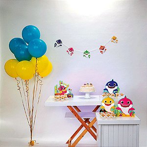 Kit Festa Fácil Festa Baby Shark Pequena - 40pçs - 01 Unidade - Cromus