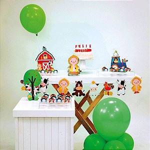 Kit Festa Fácil Festa Fazendinha Pequena - 40pçs - 01 Unidade - Cromus -