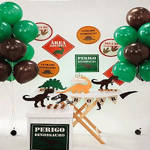 Kit Festa Fácil Festa Mundo dos Dinossauros Grande - 62pçs - 01 Unidade - Cromus - Rizzo
