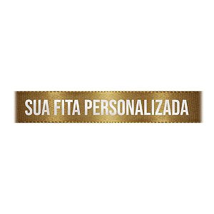 Fita de Cetim Personalizada CFS005 - 22mm X 45metros - Ouro 228 - 01 Unidade - Progresso - Rizzo