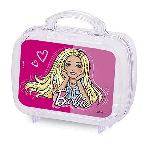Maleta Acrílica para Lembrancinha Transparente  Festa Barbie - 6 Unidades - Rizzo