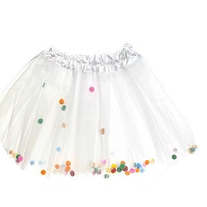 Fantasia Saia de Tule Branca Infantil Festa Carnaval 01 Unidade Cromus Rizzo
