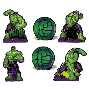 Kit Enfeite de Mesa Festa Hulk - 6 PÇs - 1 UN - Piffer - Rizzo