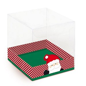 Caixa para Panetone 500g G 14,4x14,4x12cm Noel - 01 unidade - Cromus Natal - Rizzo