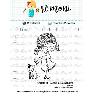 Cartela de Carimbos M - Menina e o Cachorro - Remoni - 01 Unidade - Rizzo