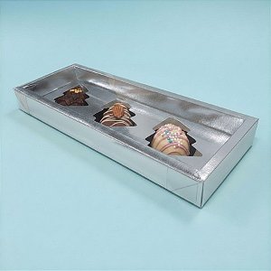 Caixa Base Árvore - Prata - (30,5cm x10cm x3,7cm) - 5 unidades - Assk - Rizzo