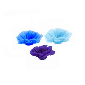 Forminha Flor - Tons - Azul - 50 UN - MaxiFormas - Rizzo