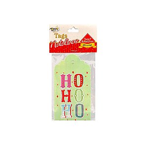 Tag Natalina - HOHOHO - 6,6x12cm - 5 UN - Rizzo