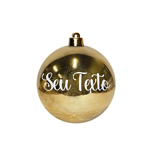 Bola de Natal Personalizada - Nude Brilho - 01 Unidade - Cromus - Rizzo Confeitaria Personalizado