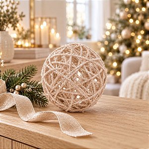 Bola Rattan Nude 15cm - 1 Unidade - Cromus - Rizzo
