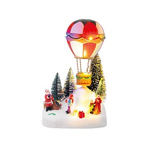 Cenário com Noel e Balão Colorido Natal 1 Unidade - Cromus - Rizzo