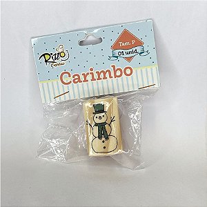 Carimbo de Madeira - Natal - Boneco de Neve P - 1 UN - Rizzo