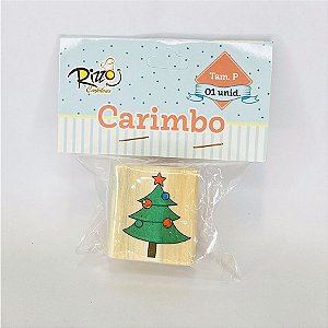 Carimbo de Madeira - Natal - Árvore de Natal P - 1 UN - Rizzo