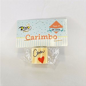 Carimbo de Madeira - Com Amor - P - 1 UN - Rizzo