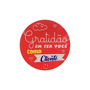 Etiqueta Gratidão em Ter Você com Cliente - Feliz Natal - 60 UN Rizzo