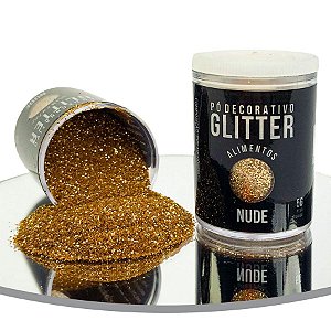 Pó Decorativo Glitter Nude Para Alimentos 5g - 01 Unidade - Sonho Fino - Rizzo
