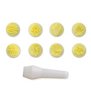 Kit Carimbo - Dinossauro - Amarelo - 8 UN - BlueStar - Rizzo
