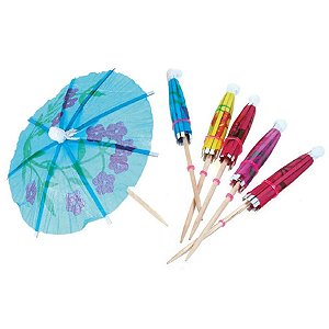 Palito Decorativo - Flor - Guarda Chuva - 10 UN - Rizzo