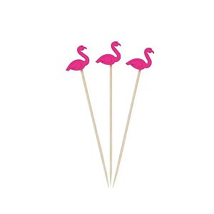 Palito Decorativo - Petiscos - Flamingo - 20 UN - ArtLille - Rizzo