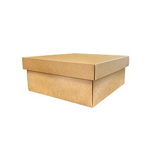 Caixa Quadrada - Kraft - C/ Tampa - 19,5x8,5cm - 01 UN - Artlillie - Rizzo