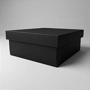 Caixa Quadrada - Preto - C/ Tampa - 23,5x9,5cm - 01 UN - Artlillie - Rizzo