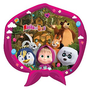 Painel Decorativo - Masha e o Urso Clássica - 88x88cm - 1 UN - Regina - Rizzo