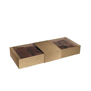 Caixa para Tablete 1kg Kraft 27,4x11x3,8cm - 10 Unidades - Cromus - Rizzo