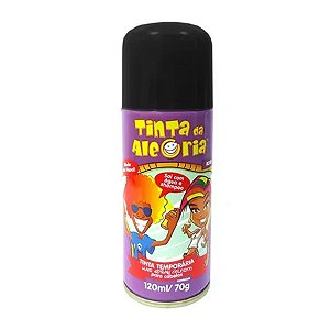 Tinta Temporária Spray para Cabelo - Preto - 120ml - 01 UN - Dalegria - Rizzo