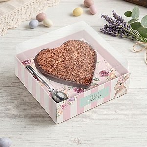 Caixa Meio Ovo Coração 250g - Coelha Serena - 06 Unidades - Cromus