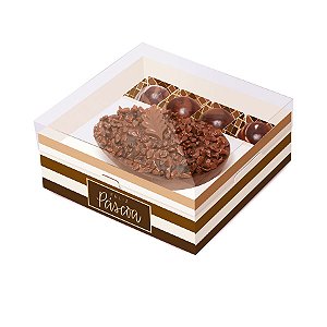 Caixa New Practice Meio Ovo com Docinhos 250g Tons de Chocolate - 01 Unidade - Cromus Páscoa - Rizzo