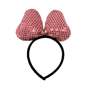 Adereço de Carnaval Tiara com Laço - Rosa Bebê - Mod 6269 - 01 unidade - Rizzo