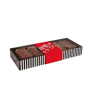 Caixa Tablete 1kg Tanto Amor 27,4x11x3,8cm - 10 Unidades - Cromus - Rizzo Confeitaria