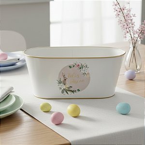 Cachepot de Metal Sem Alça Páscoa - Cromus - 01 un - Rizzo