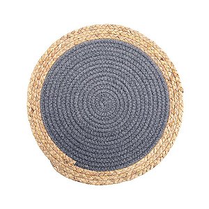 Sousplat em Fibra Cinza - 1 unidade - Cromus - Rizzo