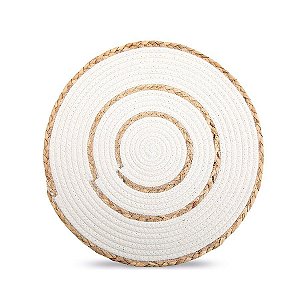 Sousplat em Fibra Branco - 1 unidade - Cromus - Rizzo