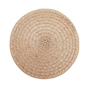 Sousplat em Fibra Bege/Cobre - 1 unidade - Cromus - Rizzo