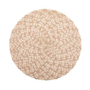 Sousplat em Fibra Bege/Branco/Cobre - 1 unidade - Cromus - Rizzo