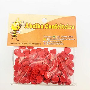 Mini Confeito - Mini Corações Vermelhos - 20 gramas - Abelha Confeiteira - Rizzo