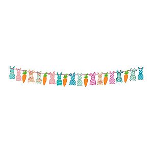 Varal de Páscoa com 20 peças e 2 m de fita - 1 unidade - Decora Doces - Rizzo Confeitaria