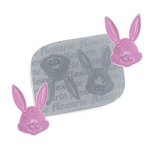 Molde de Silicone Páscoa para Fins Alimentícios Coelhos - Ref 718 - 1 unidade - Flexarte  - Rizzo