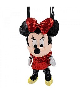 Bolsa Pelúcia Minnie Mouse Lantejoula 30cm - 01 Unidade - Disney - Rizzo