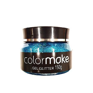 Gel Glitter Azul Pote 150 g - 1 unidade - ColorMake - Rizzo