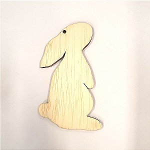 Tag de Páscoa MDF Coelho em Pé de Lado - 1 unidade - Rizzo Confeitaria