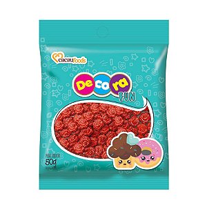 Confeitos Rosa Vermelha Decora Fun 50g - 01 Unidade - Cacau Foods - Rizzo