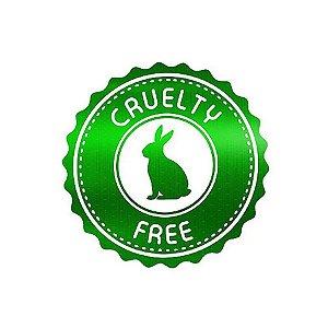 Adesivo "Cruelty Free" - Ref.2033 - Hot Stamping - Verde Metálico - 50 unidades - Stickr - Rizzo
